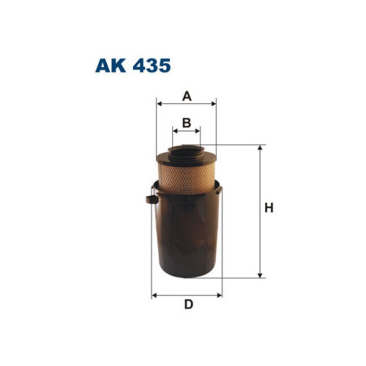 Filtron AK 435 légszűrő, 73x151x201mm, 329mm