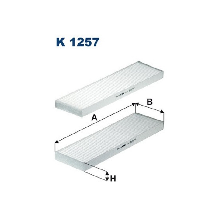 Filtru ventilatie pasageri Filtron K 1257-2x, 288x80x18mm