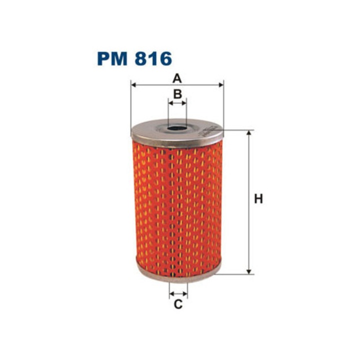 Filtron PM 816 üzemanyagszűrő, 14x14x63mm, 102mm