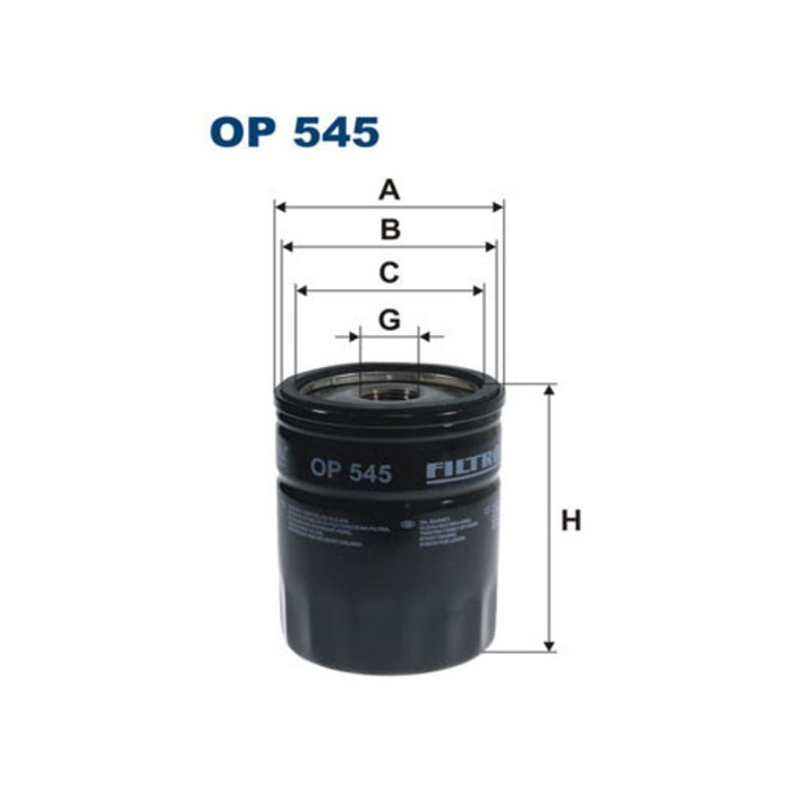 Filtron OP 545 olajszűrő, 76x96,5mm, M20x1,5