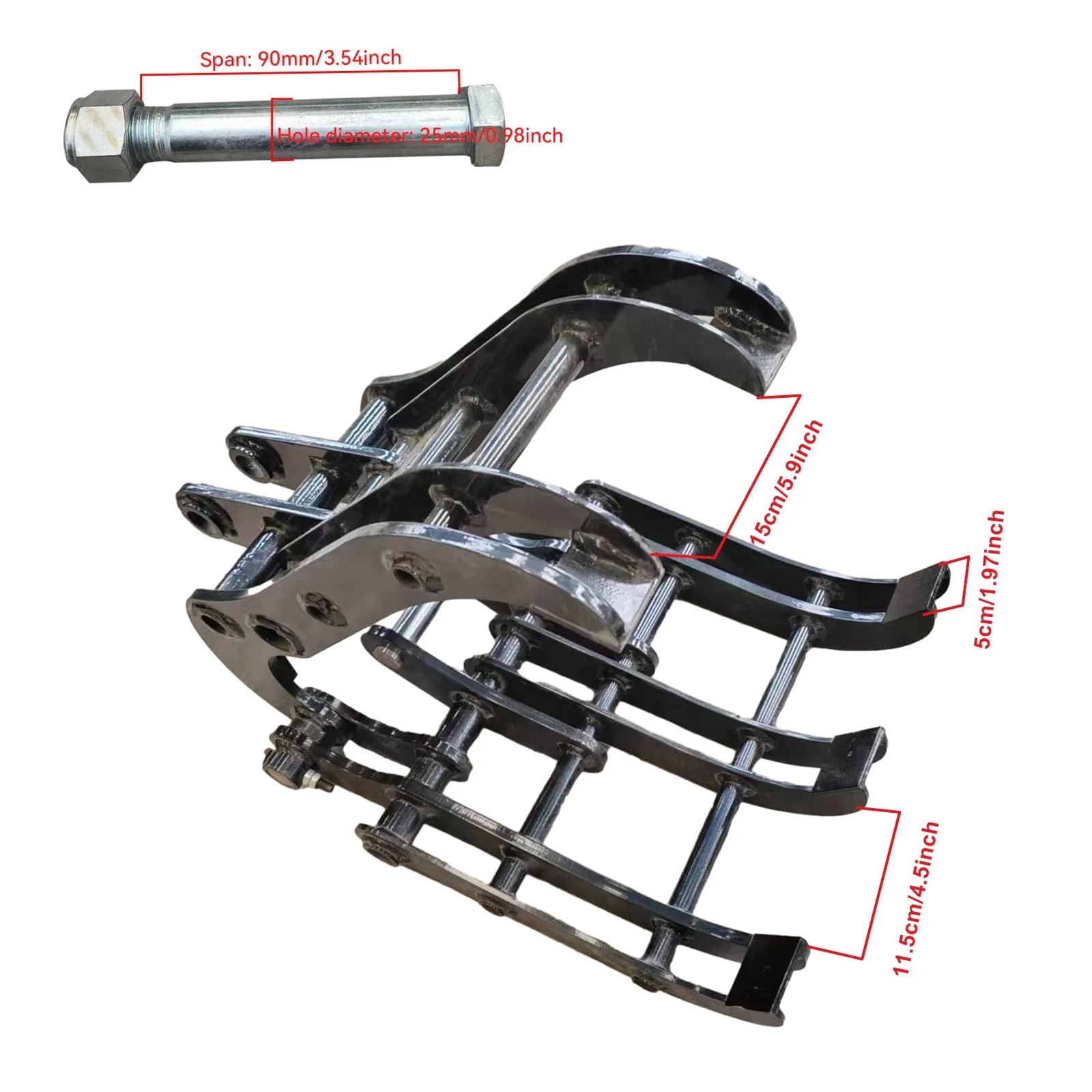 Accesoriu prindere pentru excavator mini, 25mm, 88mm, 90mm, nou