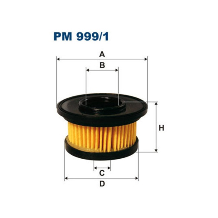 Filtron PM 999/1 üzemanyagszűrő, 16x7,5x44x36mm, 23,5mm