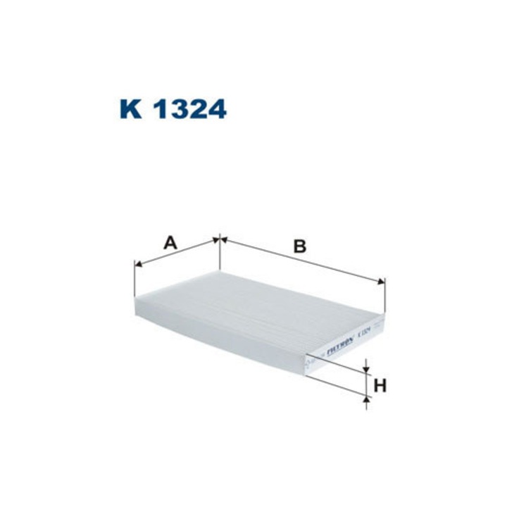 Utasoldali szellőzőszűrő Filtron K 1324, 150x258x25mm