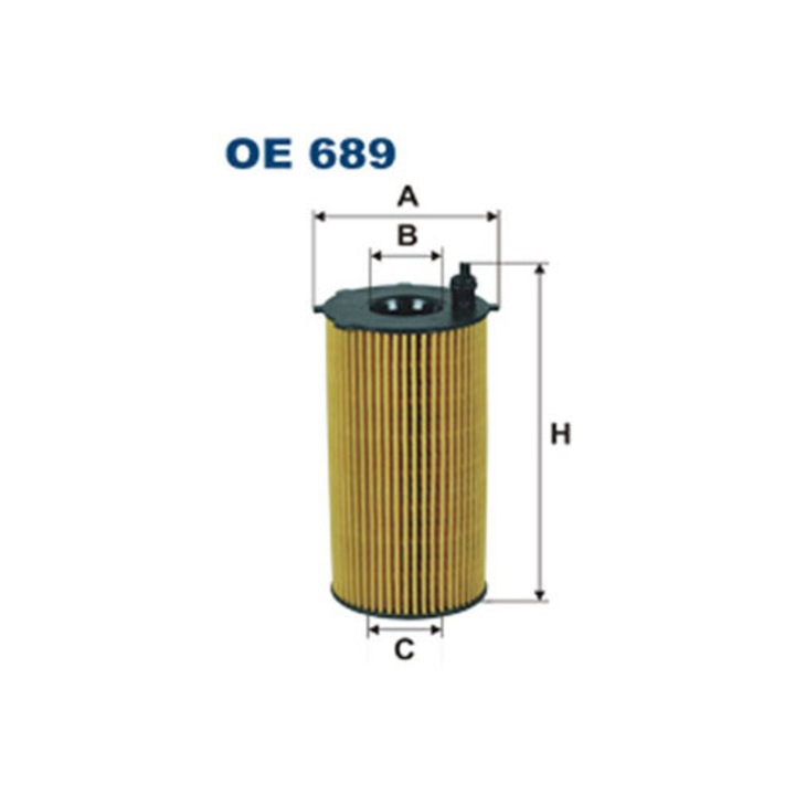 Filtron olajszűrő OE 689, 26x72mm, 142,5mm
