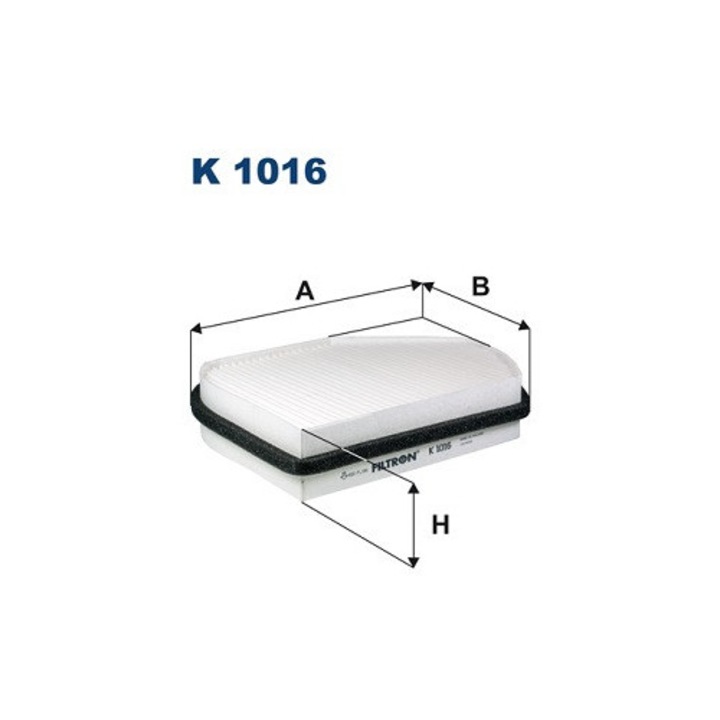 Utasoldali szellőzőszűrő Filtron K 1016, 276x219x54mm