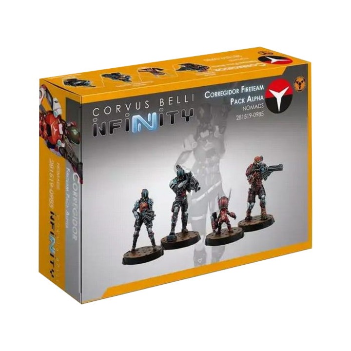 Разширение за Infinity Game, Nomads Corregidor Fireteam Pack Alpha, Corvus Belli, 4 модела за сглобяване, метал