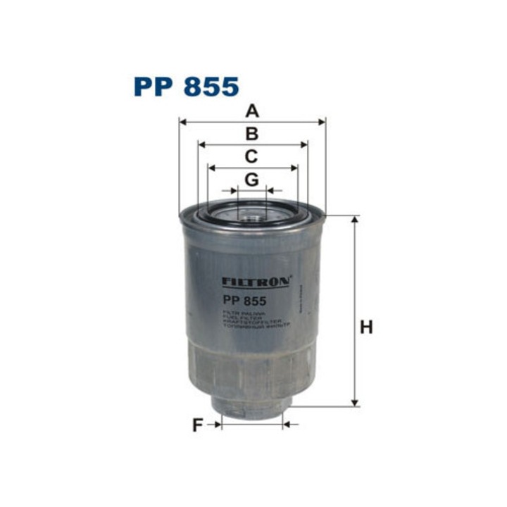Filtron PP 855 üzemanyagszűrő, M 36 x 1,5, 66x58x95mm, 145mm