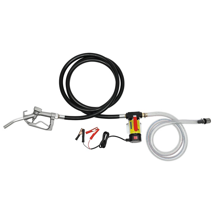 Pompa de transfer combustibil electrică, 12V/230V, 200W/550W, 45L/50L/60L/min, set complet