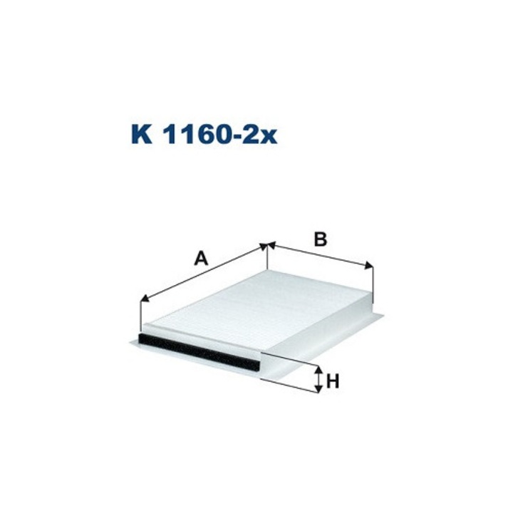 Utastér szellőzőszűrő Filtron 322x170x31mm, részecskeszűrő