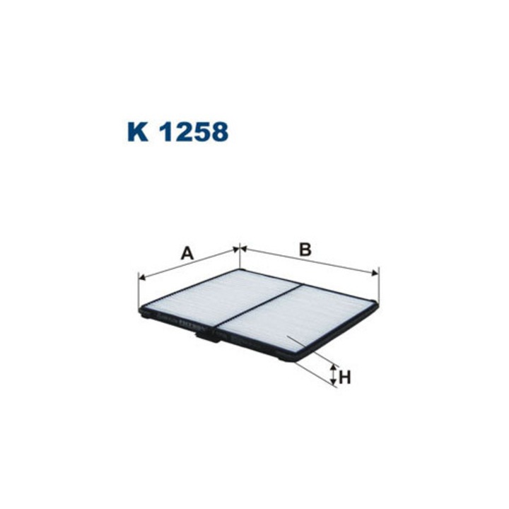 Utasoldali szellőzőszűrő Filtron K 1258, 194x203x10mm