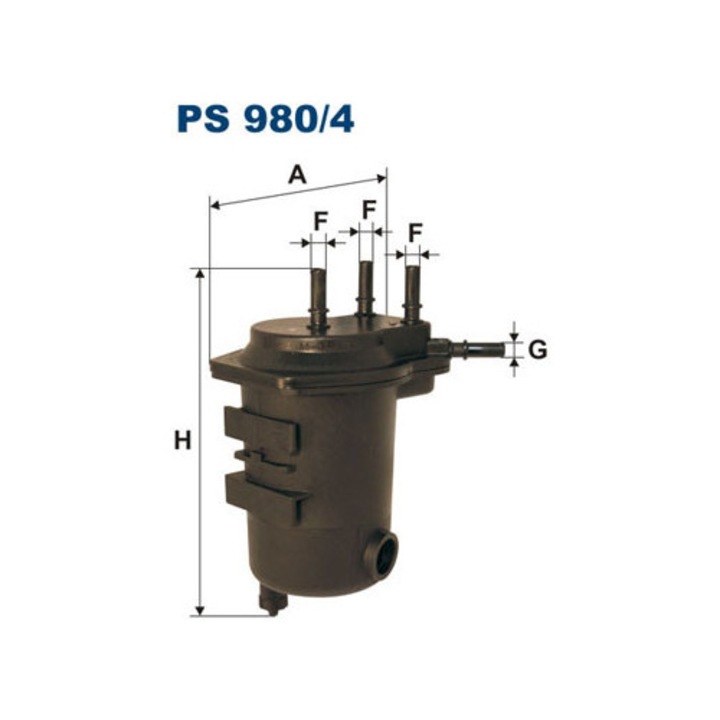Filtron PS 980/4 üzemanyagszűrő, 124x186mm, 8mm