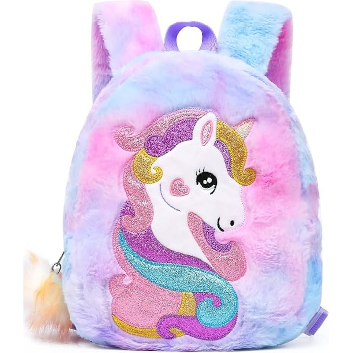 Rucsac Copii Plus Unicorn Giftry®, pentru Fetite 3-6 ani, Ghiozdan Mic pentru Gradinta sau Calatorii, Cadoul Perfect