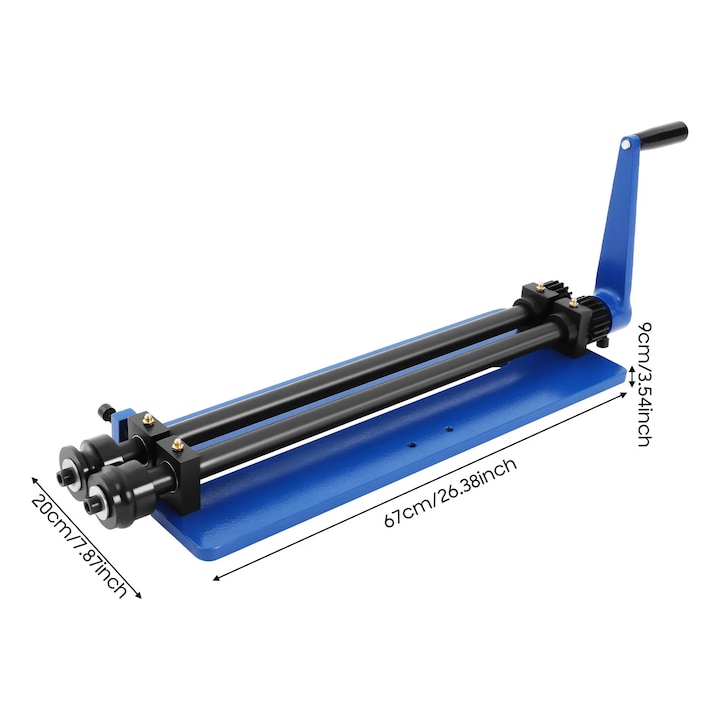 Masina de roluit, 6 matrite incluse, albastra, 67x20x9cm