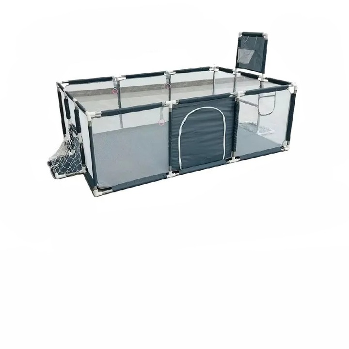 Tarc pentru copii, design spatios, metal rezistent, bariera de siguranta pentru copii, cu 4 inele de tragere
