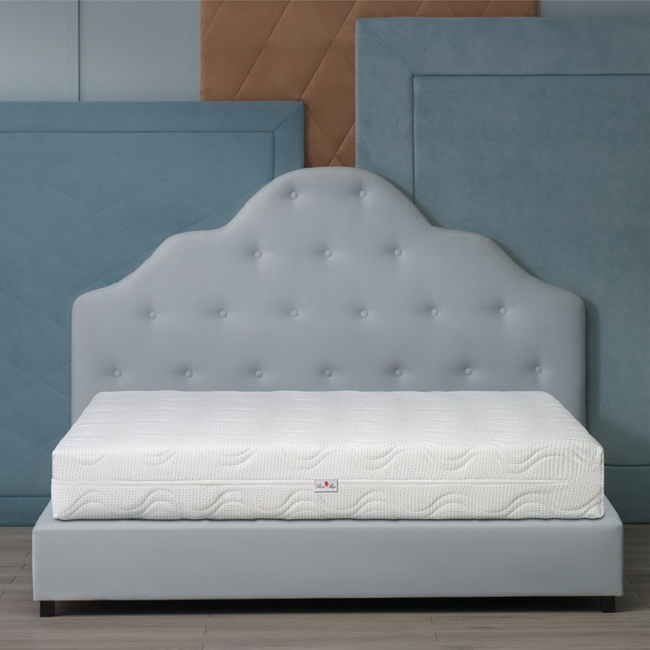 Ортопедичен матрак, Best Sleep, Silver Sleep Argentum 24+5+1, 70x200x30 см, полиуретанова мемори пяна, сребърни йонни нишки, хипоалергенен, ватиран калъф, средна твърдост