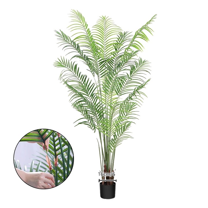 Pom artificial, 130cm, material PE, verde, pentru interior si exterior