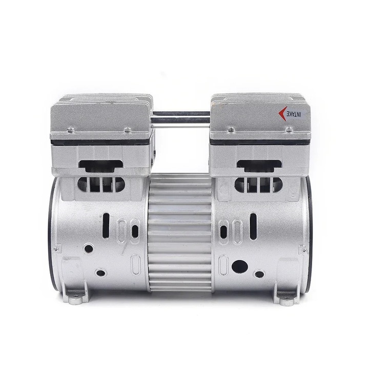 Pompa compresor aer fara ulei, Cap compresor, 220 V, 750 W/1 CP, 125 l/min, 8 bar, Zgomot redus, Aluminiu, Argintiu