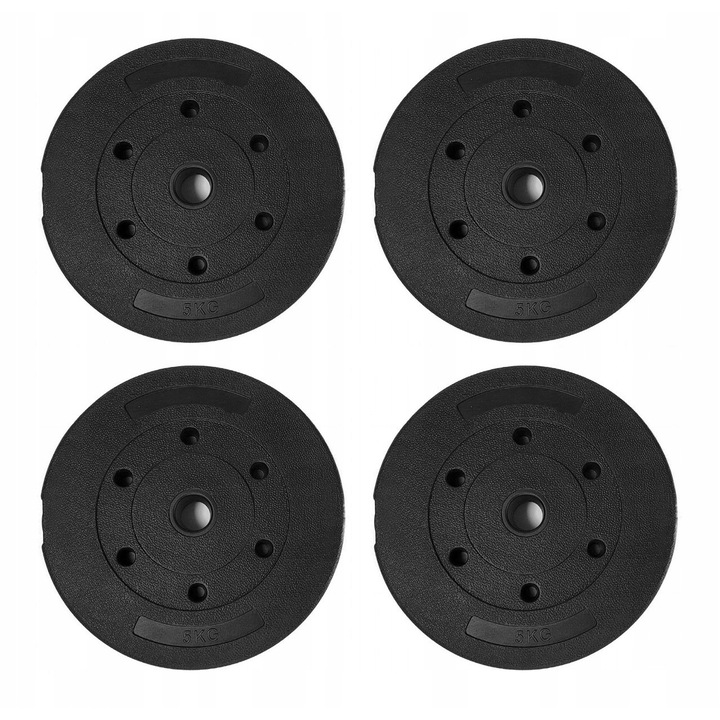 Set discuri 20kg, SPORT BLAST, 4x5kg, 26cm, 27mm