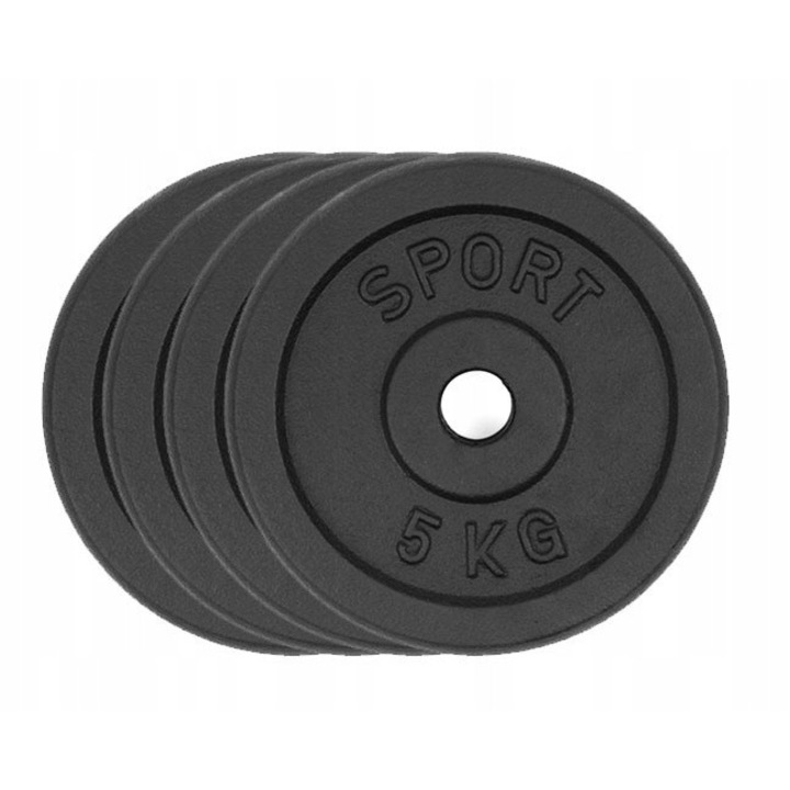 Greutati din fonta 20 kg, SPORT BLAST, 4x5 kg, 30 mm