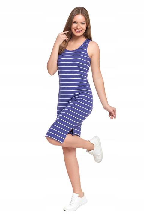 Дамска рокля, Moraj, еластична, памук, синя
