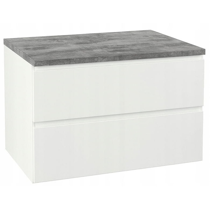 Dulap de baie suspendat, Domodomo, MDF, Alb, 80x50 cm