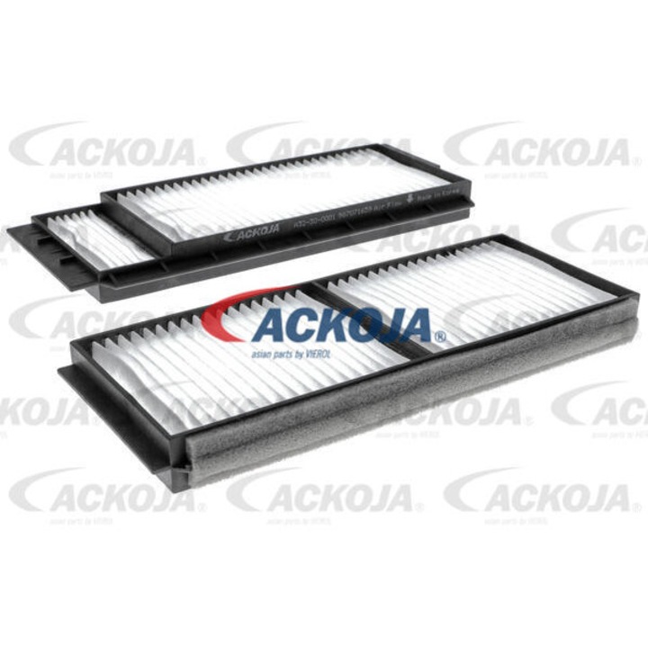 ACKOJA kabin szellőzőszűrő, 236x96x22mm, 0,14kg