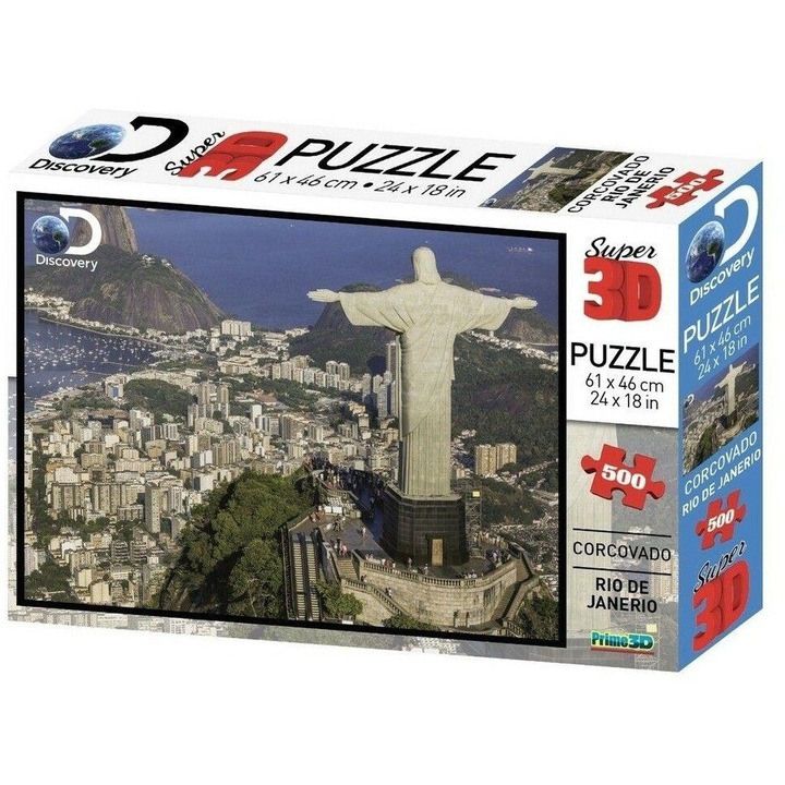 Puzzle 3D Pro Kids 500 elemente, multicolor