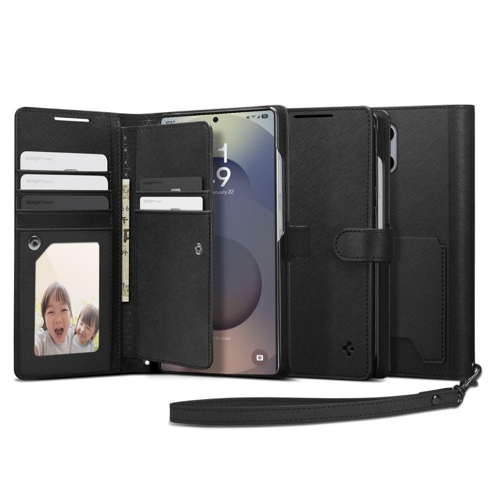 Husa Protectie Compatibila cu Wallet S (ACS09124), Spigen, Samsung Galaxy S25 Ultra - Black