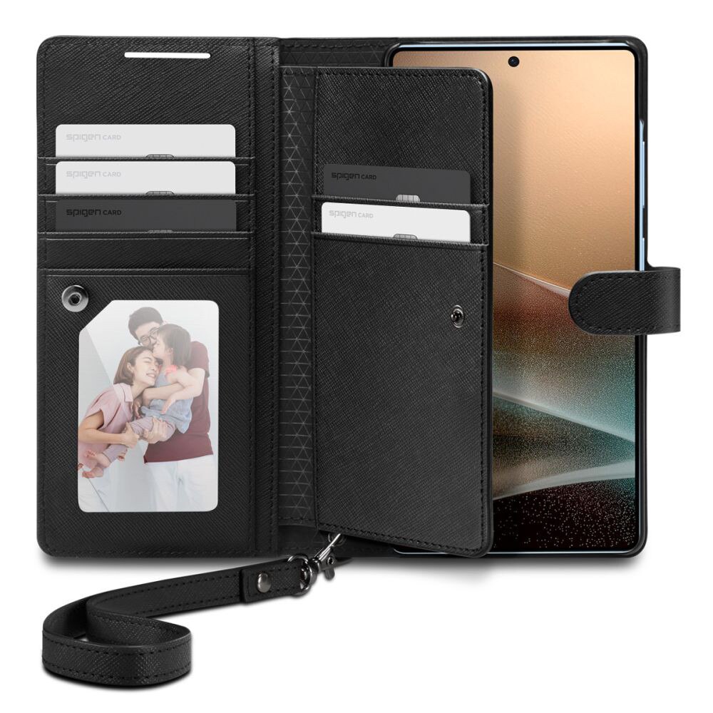 Husa Protectie Compatibila cu Wallet S (ACS09124), Spigen, Samsung Galaxy S25 Ultra - Black