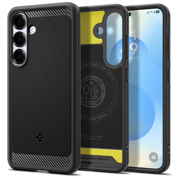 Husa Protectie pentru Samsung Galaxy S25 Plus, H45, TPU, Matte Deep Dark