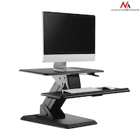 Stand / Statie de lucru , pentru tastatura si monitor / laptop, arc pe gaz, reglabila