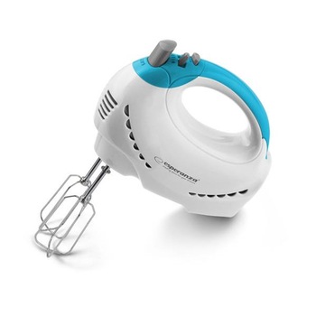 Mixer de mana cu blender, 300W, Alb-Albastru Mixer de mana cu blender, 300W, Alb-Albastru