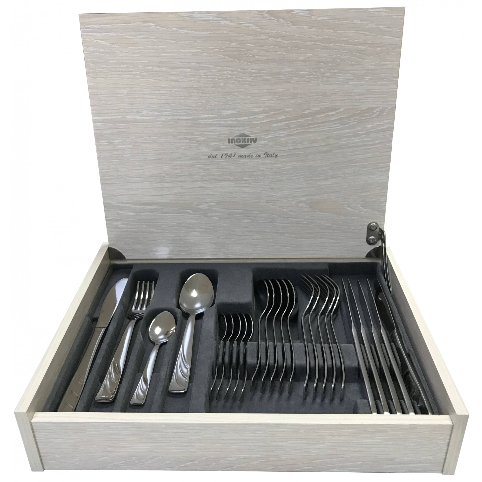 Set tacam Aries, 24 piese, cutie lemn