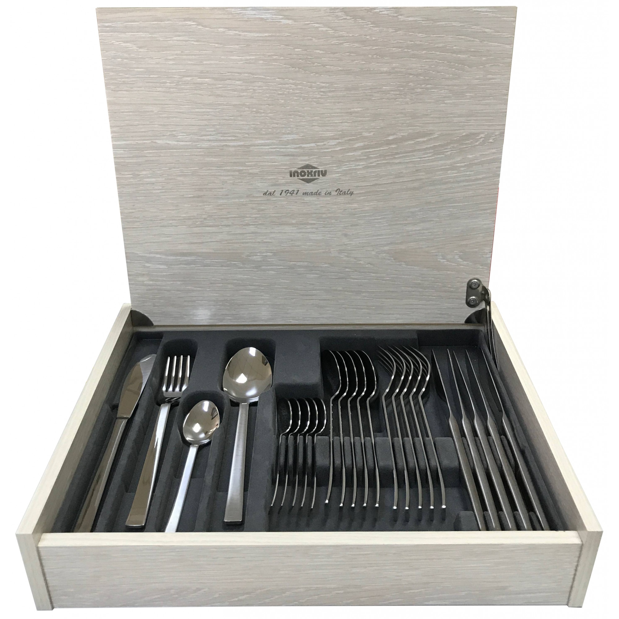 Set tacam Ginevra, 24 piese, cutie lemn