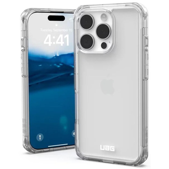Husă telefon UAG pentru iPhone 16 Pro Max, transparent, din policarbonat, TPU