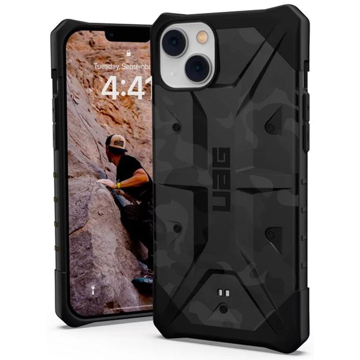 Husă pentru telefon, UAG, iPhone 14 Plus, Camo Black, TPU