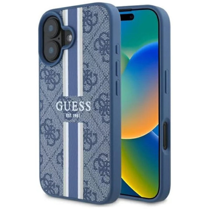 Védőtok iPhone 16-hoz, I74, Ökobőr, Kék