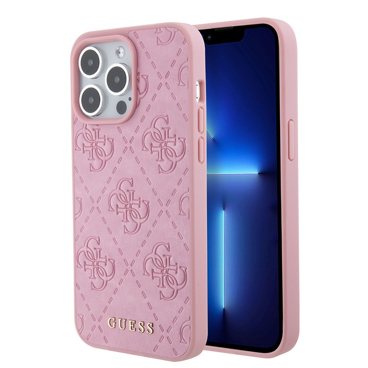 Защитен калъф за iPhone 15 Pro Max, DIversity Smart, S8, екокожа, пудрово розов