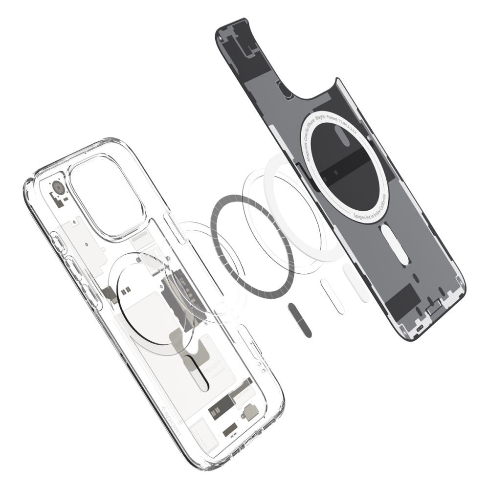 Carcasa Spigen Ultra Hybrid MagSafe compatibila cu iPhone 16 Pro Zero One Natural Titanium