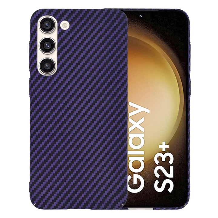 Защитен калъф за Samsung Galaxy S23 Plus, Timacon Protect, Carbonite FiberShell, Y72, Lexgard, Plum Violet