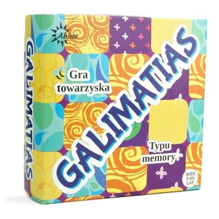 ABINO Galimatias memóriajáték, 30 db kártya, 17x17cm