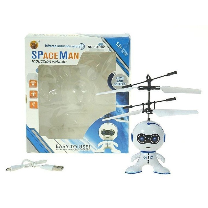 Avion zburator R/C USB, jucarie interactiva, 14+