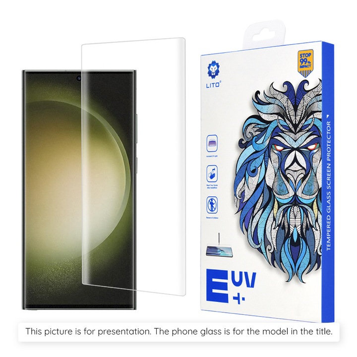 Folie de protectie Ecran Lito pentru Samsung Galaxy S25 Ultra S938, Sticla Securizata, UV Glue, 3D