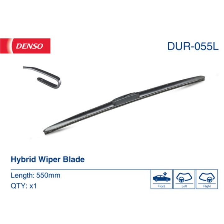 Чистачки Denso DUR-055L, хибридни, 550 мм, за автомобили с ляв/десен волан