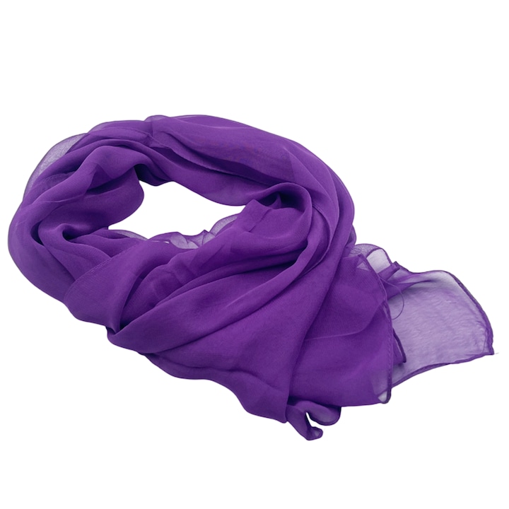 Esarfa uni de vara JOLEEN, Pravalia Cu Surprize, Mov, 50x160cm