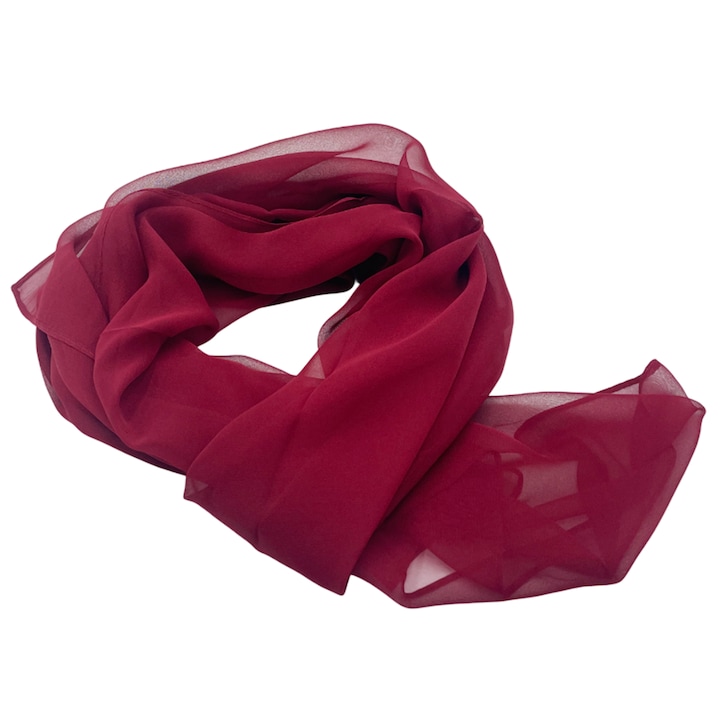 Esarfa uni de vara JOLEEN, Burgundy, 50x160cm