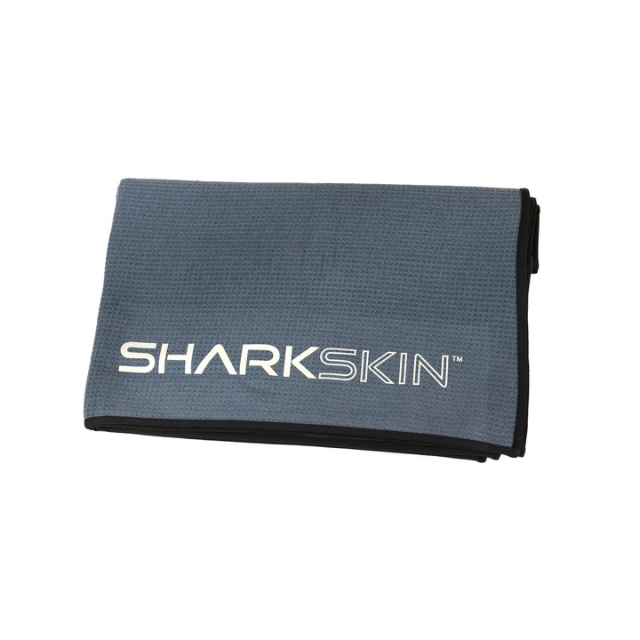 Prosop de plaja rezistent la nisip, model Sharkskin, marime 90/160 cm, gri