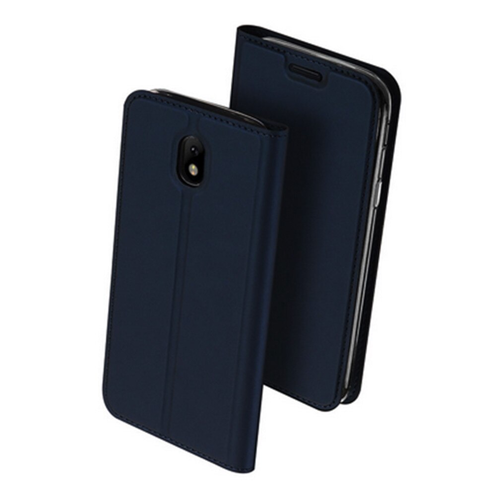Husa Leather Flip DD, Samsung Galaxy J7 2017, Textil Magnetic, Black Sapphire