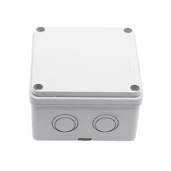 Doza legatura profesionala 110x110mm pentru montaj camere supraveghere IP65 gri inchis Doza legatura profesionala 110x110mm pentru montaj camere supraveghere IP65 gri inchis