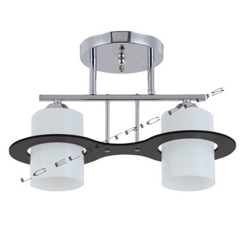 Lustra Olaf cu 2 brate, E27, copr lemn wenge+metal Lustra Olaf cu 2 brate, E27, copr lemn wenge+metal